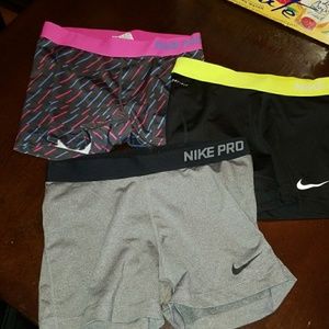 Nike Pro dry fit compression shorts